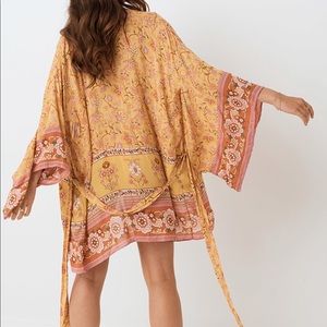 Spell portobello road short robe in mustard seed